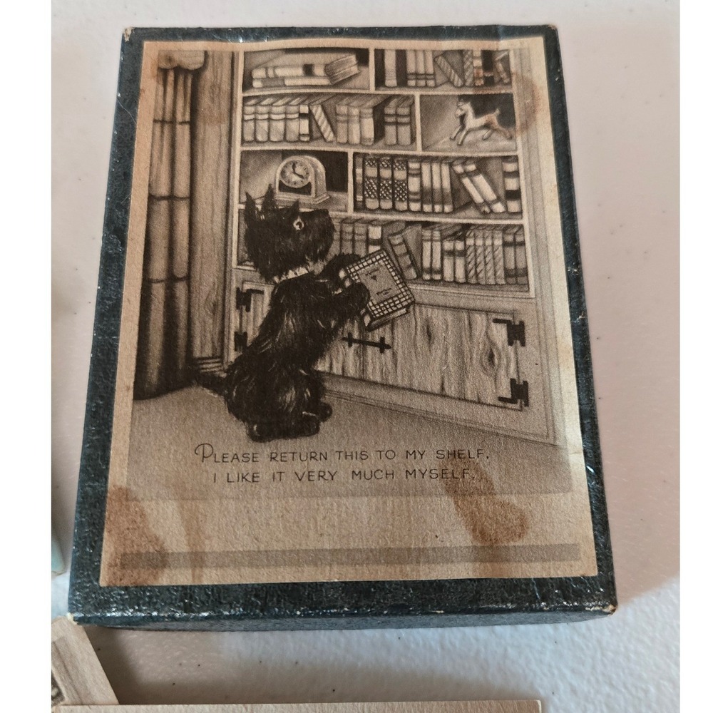 Vintage Scottie Dog Bookplates Ex Libris Library Book Labels Original Box Lot